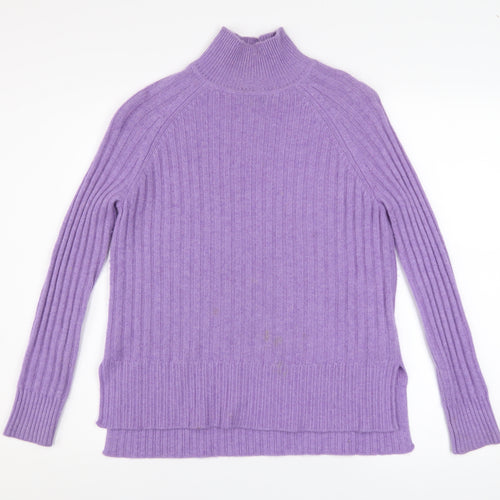 Marks and Spencer Autograph Women Purple XS Roll Neck Cashmere Jumper