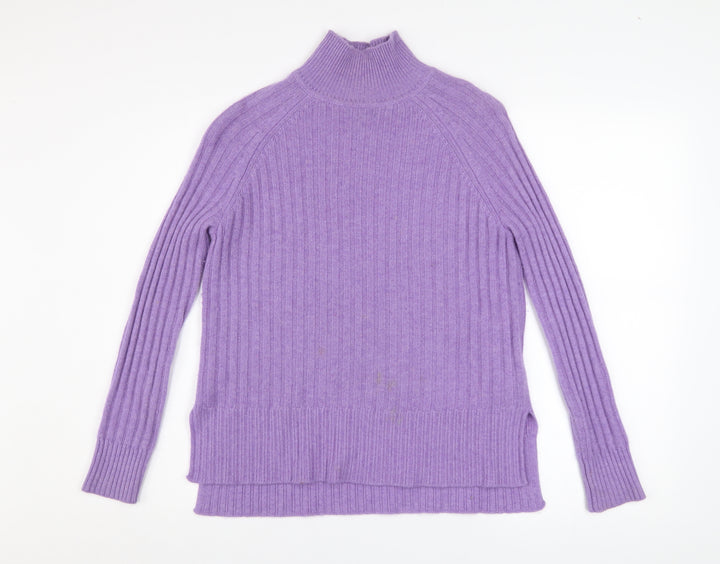 Marks and Spencer Autograph Women Purple XS Roll Neck Cashmere Jumper