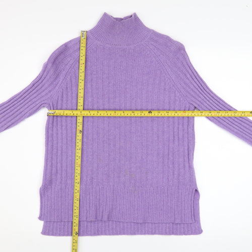 Marks and Spencer Autograph Women Purple XS Roll Neck Cashmere Jumper