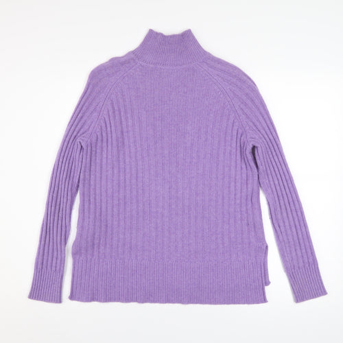 Marks and Spencer Autograph Women Purple XS Roll Neck Cashmere Jumper