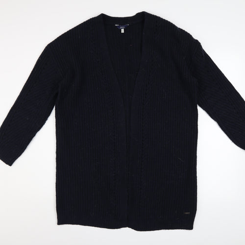 Joules Women’s Black Long Sleeve Open Knit Cardigan Size 10