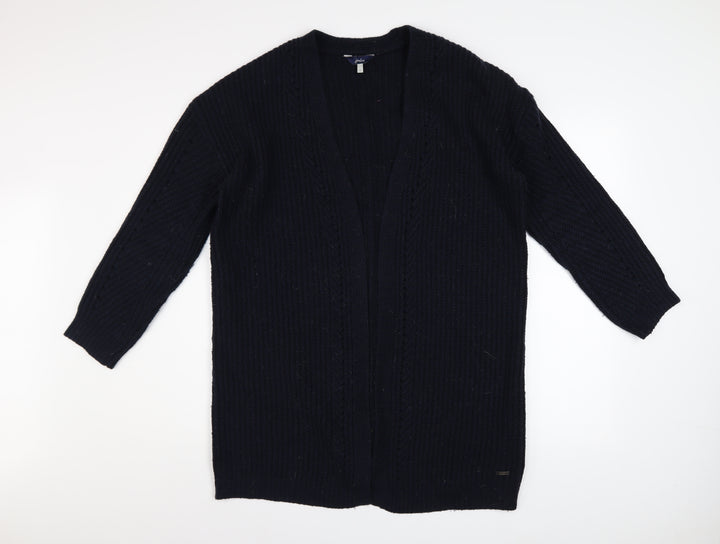 Joules Women’s Black Long Sleeve Open Knit Cardigan Size 10