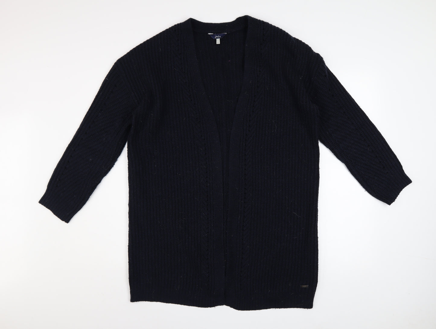 Joules Women’s Black Long Sleeve Open Knit Cardigan Size 10