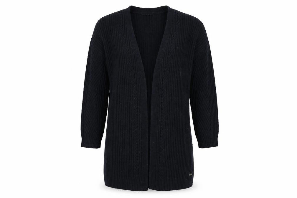 Joules Women’s Black Long Sleeve Open Knit Cardigan Size 10