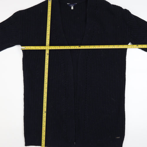 Joules Women’s Black Long Sleeve Open Knit Cardigan Size 10