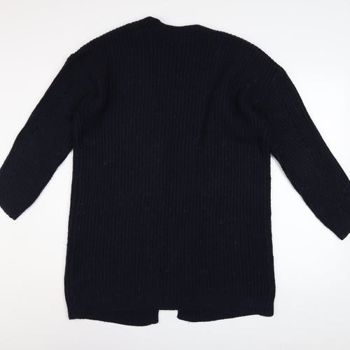 Joules Women’s Black Long Sleeve Open Knit Cardigan Size 10