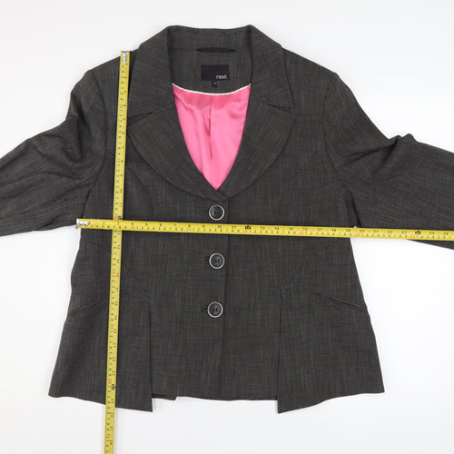 Next Women’s Grey Check Blazer Jacket Size 20L Classic Workwear