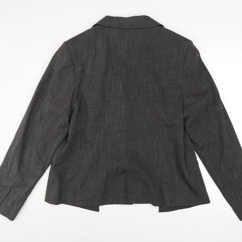 Next Women’s Grey Check Blazer Jacket Size 20L Classic Workwear