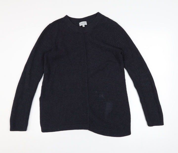 Jigsaw Womens Black Wool Blend Chunky Knit Pullover Jumper XS