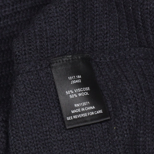 Jigsaw Womens Black Wool Blend Chunky Knit Pullover Jumper XS