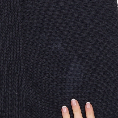 Jigsaw Womens Black Wool Blend Chunky Knit Pullover Jumper XS