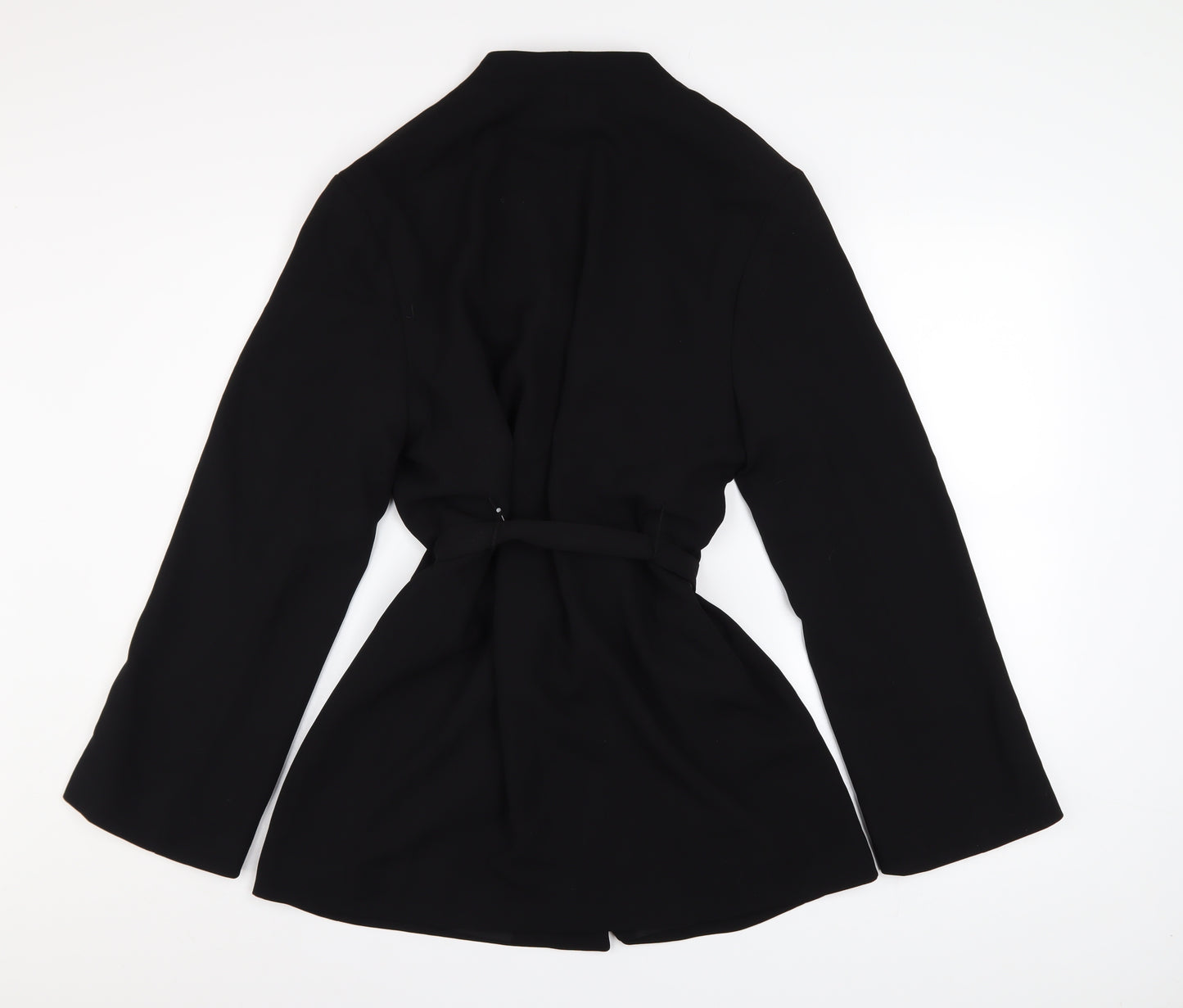 H&M Women's Black Belted Blazer Jacket Size S Regular Fit
