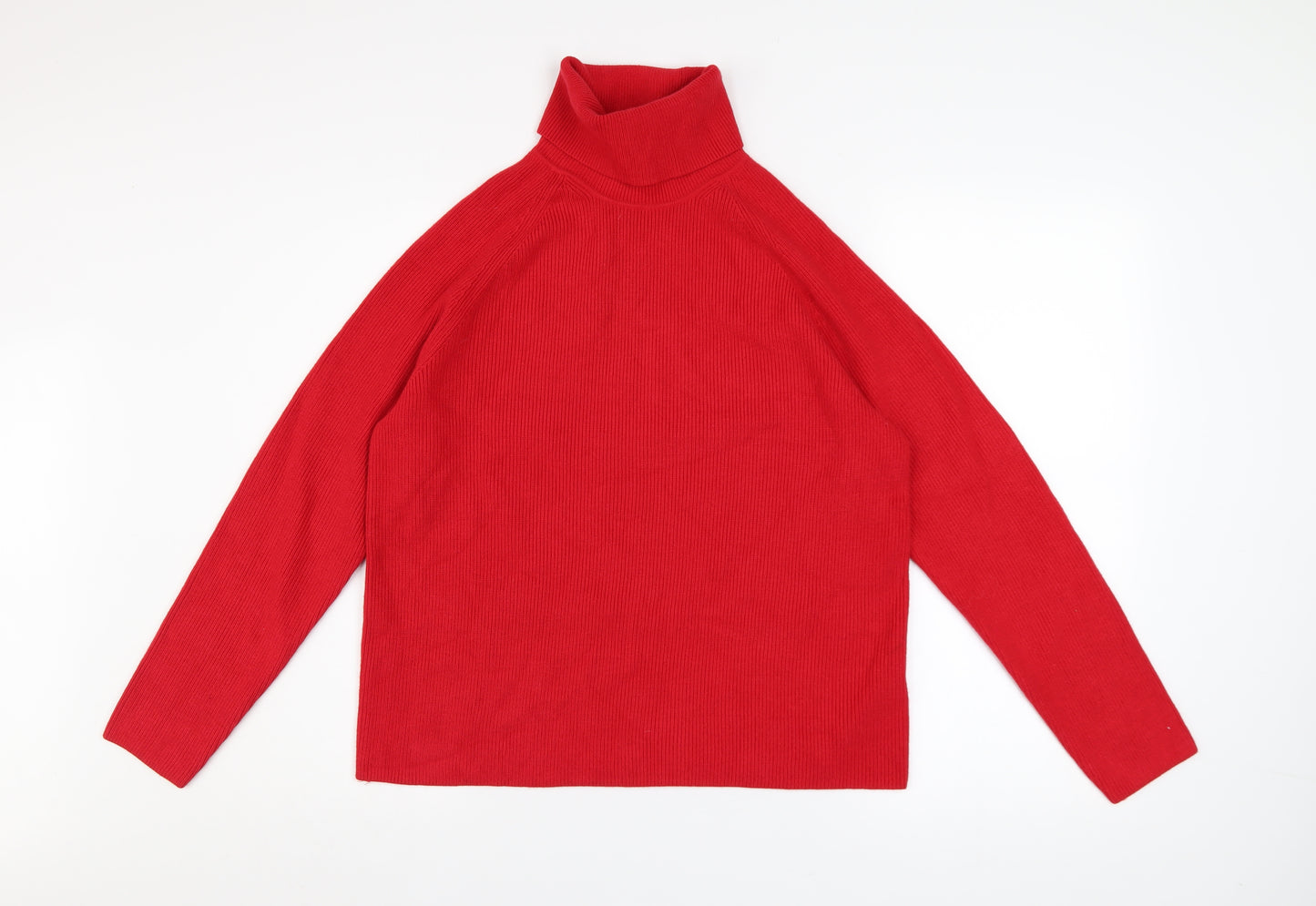 Marks and Spencer Women’s Red Roll Neck Knit Jumper Size M