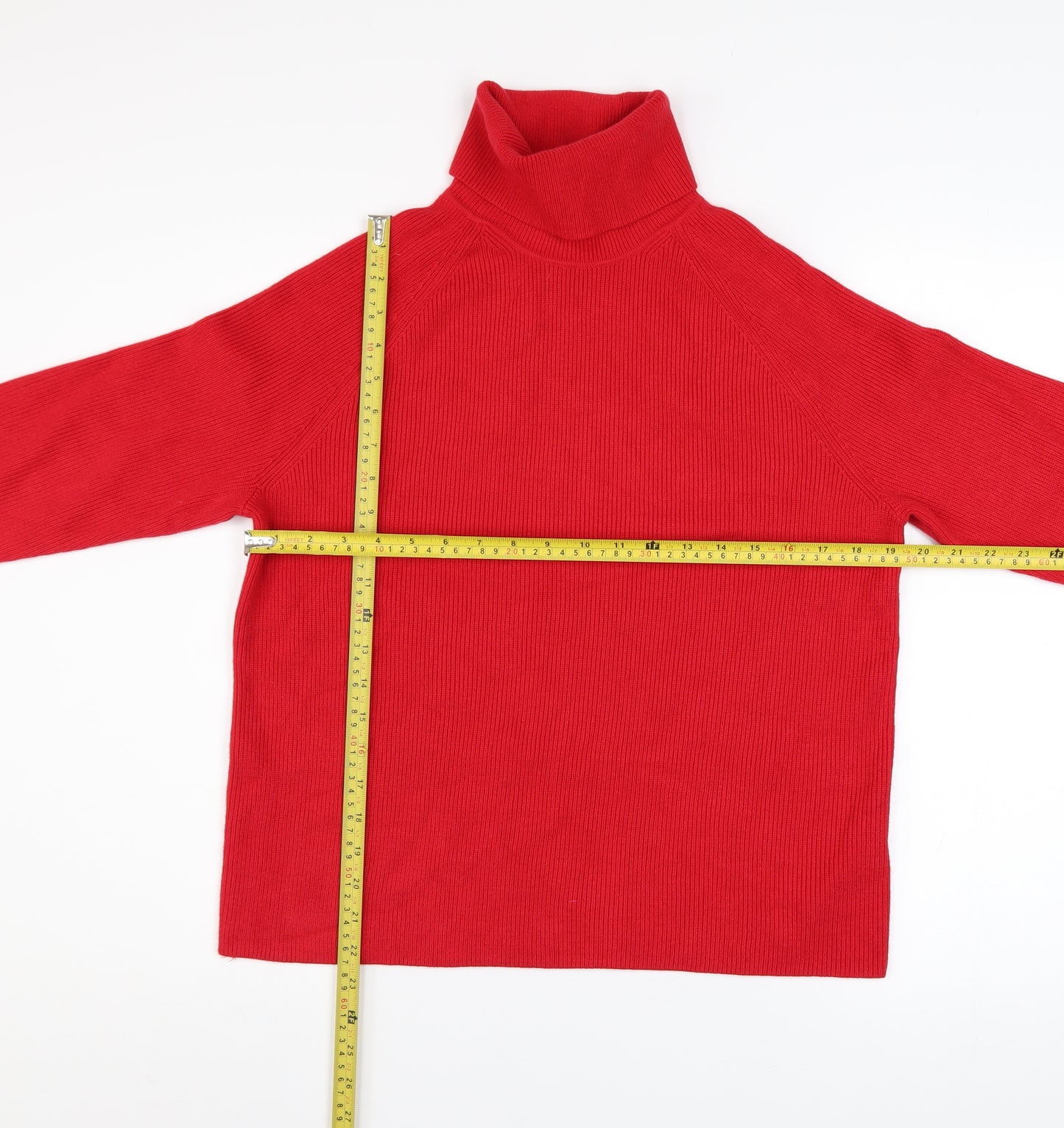 Marks and Spencer Women’s Red Roll Neck Knit Jumper Size M