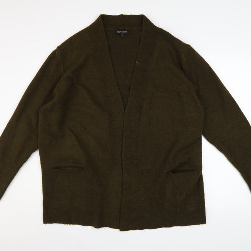 Great Looks Women's Brown XL Knit Cardigan Long Sleeve V-Neck