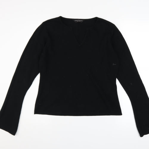 Dorothy Perkins Women's Black V-Neck Knit Jumper Size 14