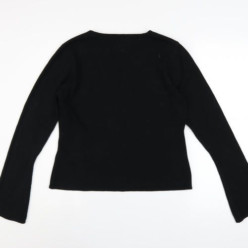 Dorothy Perkins Women's Black V-Neck Knit Jumper Size 14