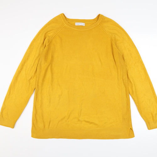 Papaya Woman Yellow Acrylic Long Sleeve Pullover Jumper Size 16