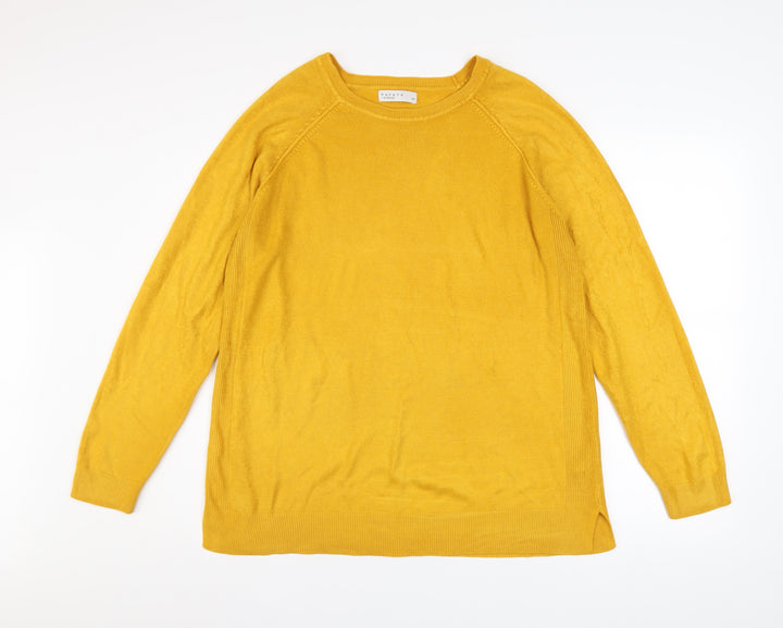 Papaya Woman Yellow Acrylic Long Sleeve Pullover Jumper Size 16