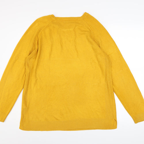 Papaya Woman Yellow Acrylic Long Sleeve Pullover Jumper Size 16