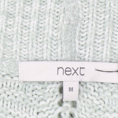 Next Women’s Ivory Open-Knit Balloon Sleeve Pullover Jumper Size 14