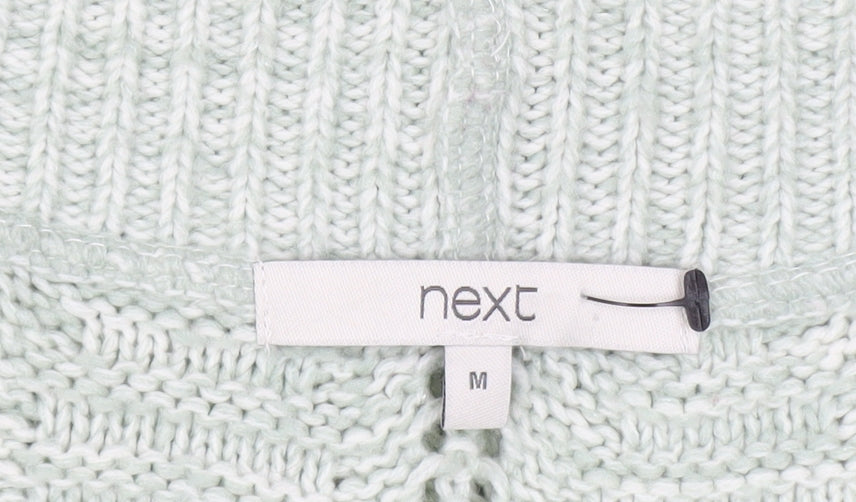 Next Women’s Ivory Open-Knit Balloon Sleeve Pullover Jumper Size 14