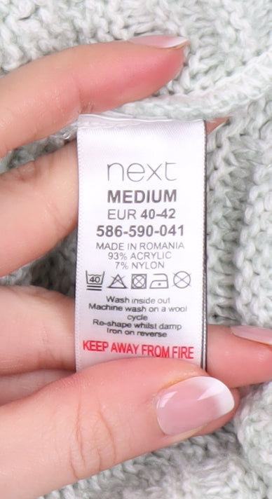 Next Women’s Ivory Open-Knit Balloon Sleeve Pullover Jumper Size 14