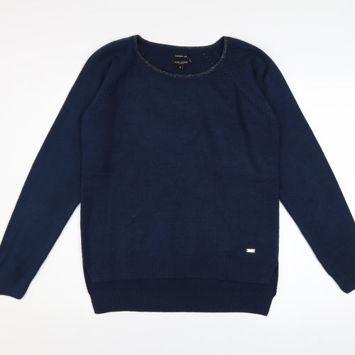 Park Avenue Women Blue Size 12 Crew Neck Knit Pullover Jumper