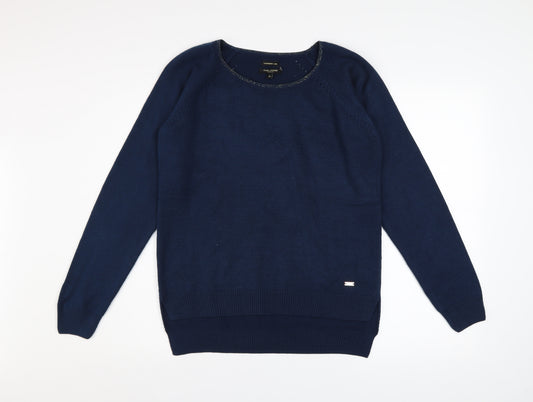 Park Avenue Women Blue Size 12 Crew Neck Knit Pullover Jumper