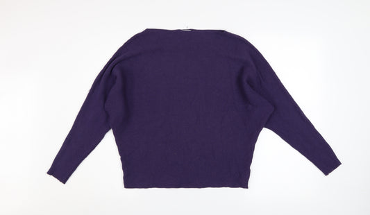 Apricot Women’s Purple Knit Dolman Sleeve Pullover Jumper Size 10