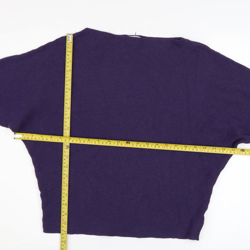Apricot Women’s Purple Knit Dolman Sleeve Pullover Jumper Size 10