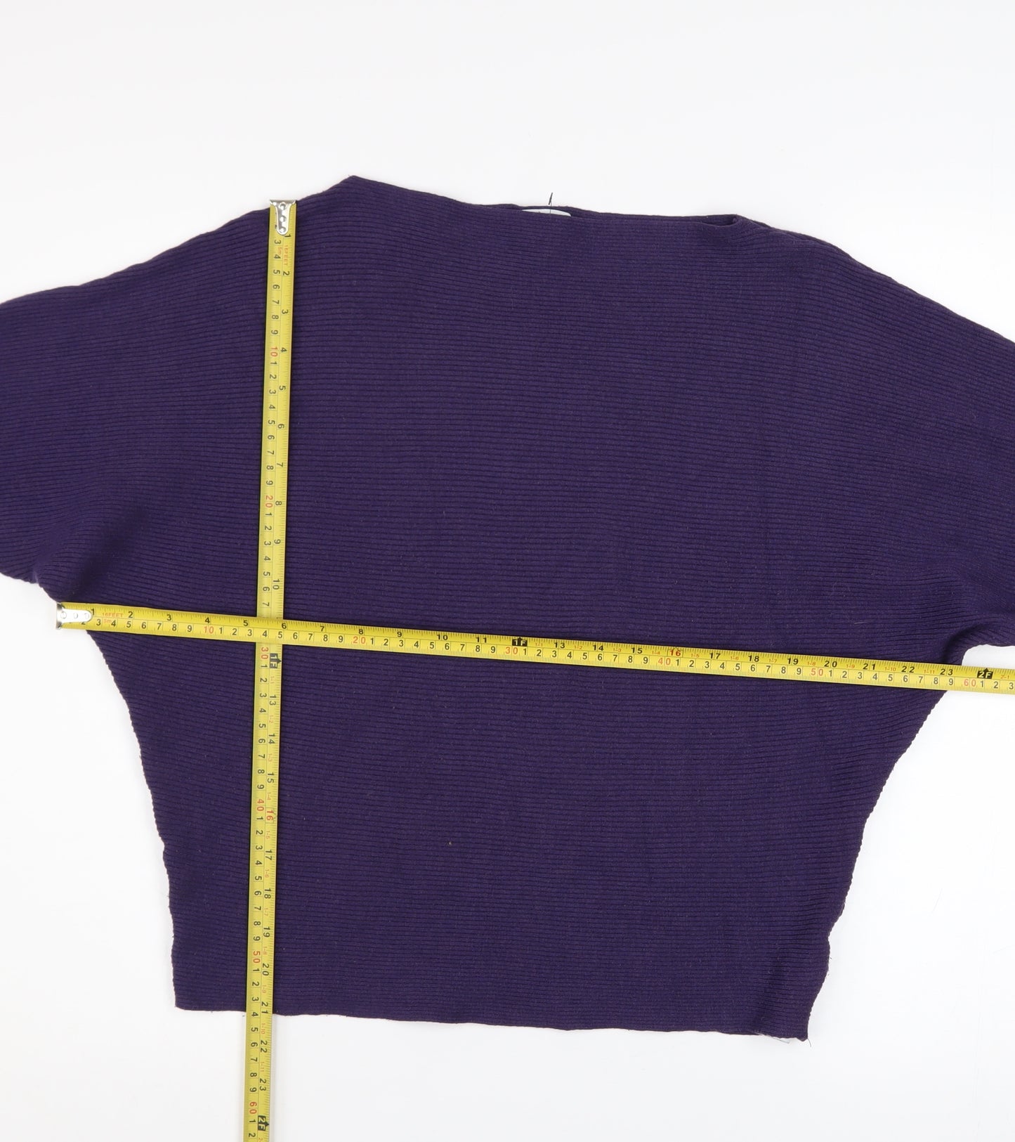 Apricot Women’s Purple Knit Dolman Sleeve Pullover Jumper Size 10