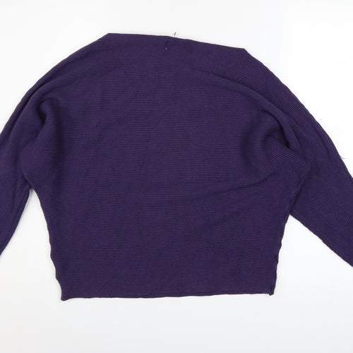 Apricot Women’s Purple Knit Dolman Sleeve Pullover Jumper Size 10