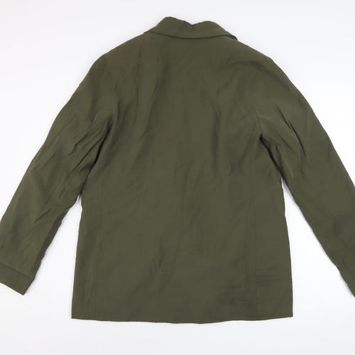Tu Woman Green Blazer Size 14 Regular Fit Linen-Look Jacket