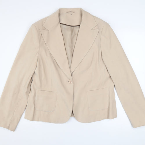 E-vie Collection Women's Beige Blazer Size 20 Lined Polyester Jacket