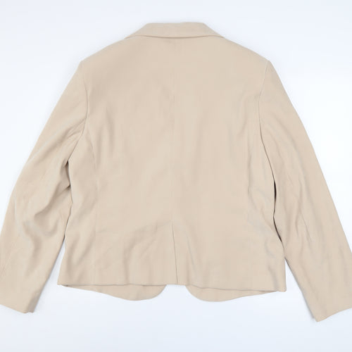 E-vie Collection Women's Beige Blazer Size 20 Lined Polyester Jacket