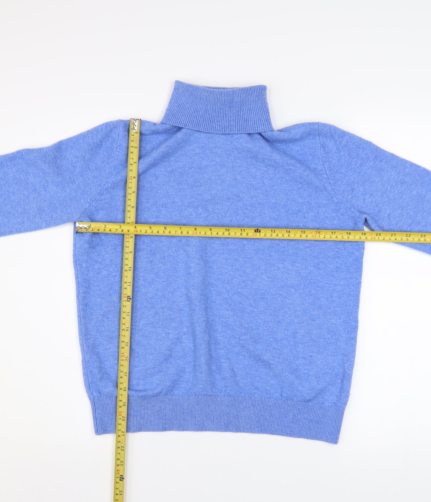 Marks and Spencer Women’s Blue Roll Neck Pullover Jumper Size S