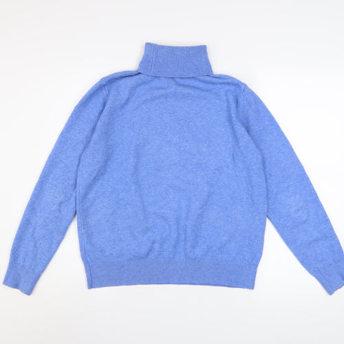 Marks and Spencer Women’s Blue Roll Neck Pullover Jumper Size S