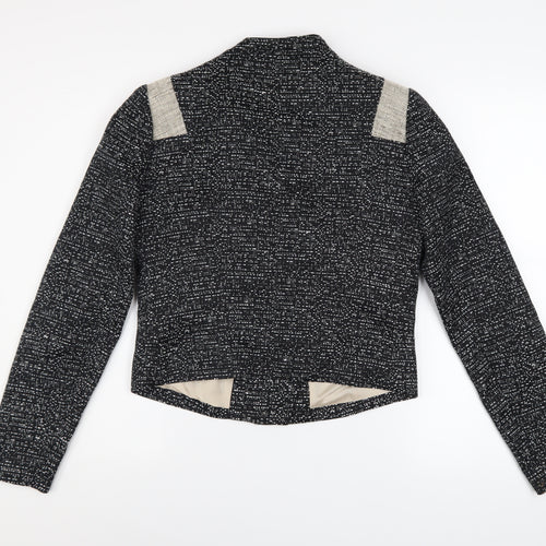 Gharani Strok Women Black Tweed Blazer Jacket UK 12 Regular Fit