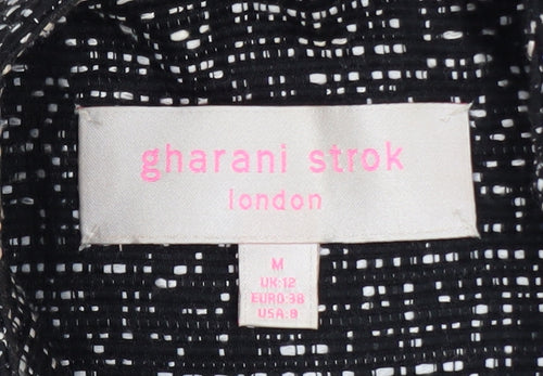 Gharani Strok Women Black Tweed Blazer Jacket UK 12 Regular Fit