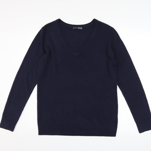Atmosphere Women's Blue V-Neck Long Sleeve Pullover Jumper Size 14