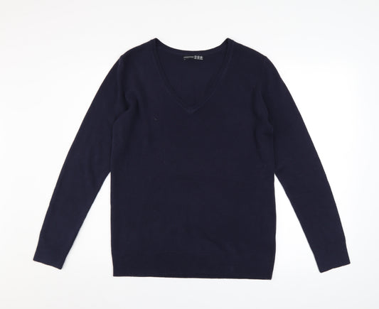 Atmosphere Women's Blue V-Neck Long Sleeve Pullover Jumper Size 14