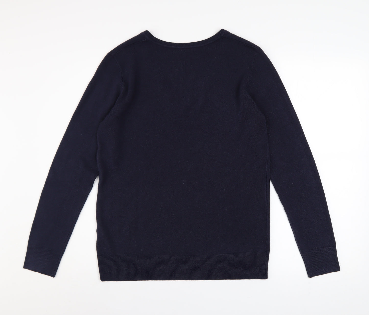 Atmosphere Women's Blue V-Neck Long Sleeve Pullover Jumper Size 14