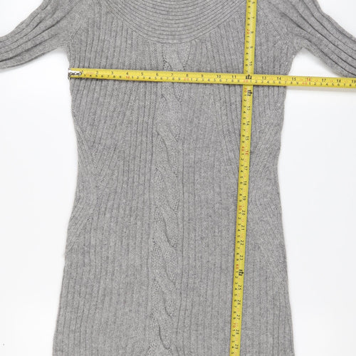 Star by Julien Macdonald Women’s Grey Knit Bodycon Dress Size 12