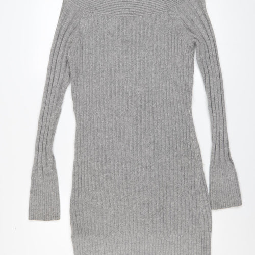 Star by Julien Macdonald Women’s Grey Knit Bodycon Dress Size 12