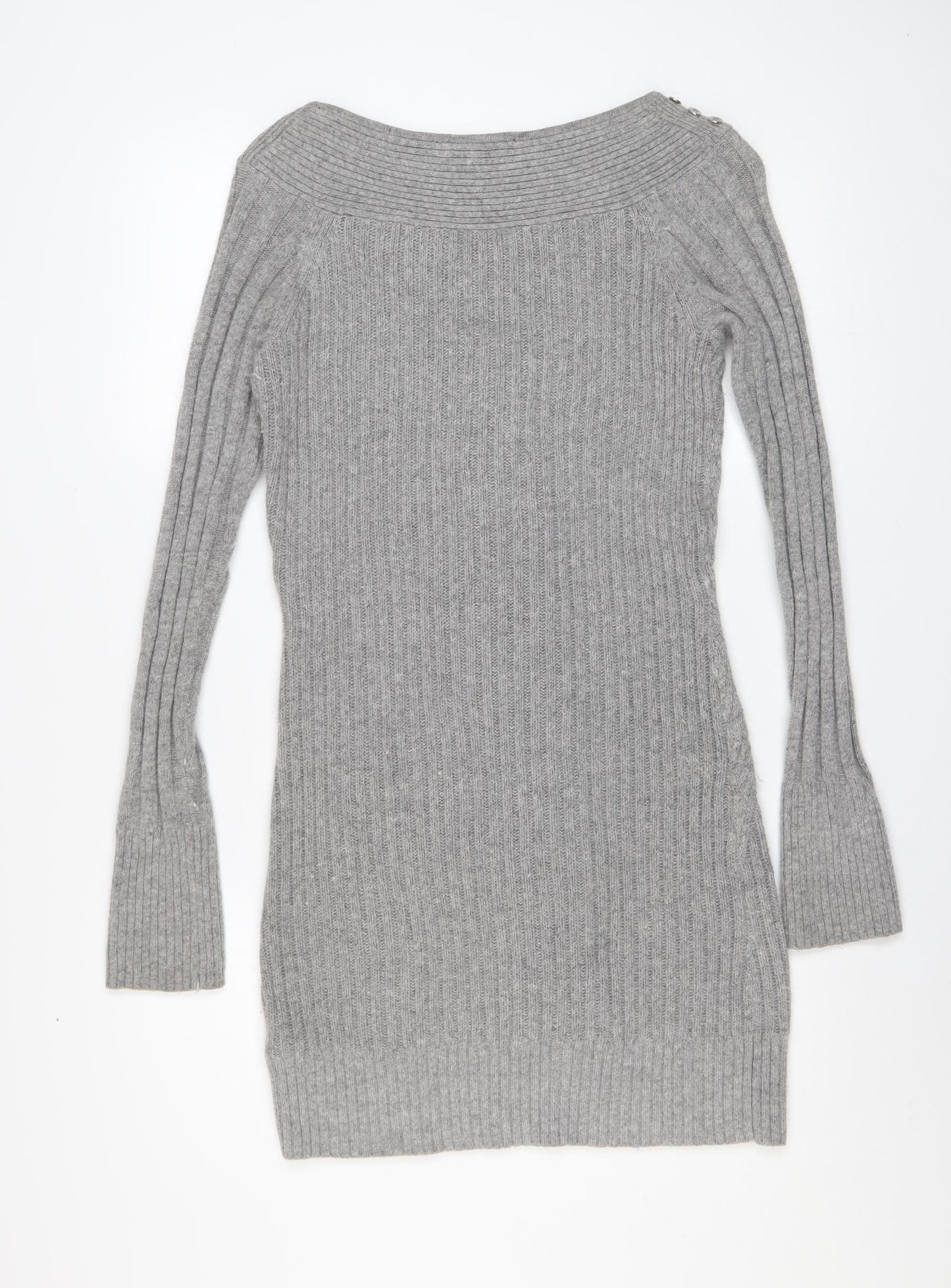 Star by Julien Macdonald Women’s Grey Knit Bodycon Dress Size 12