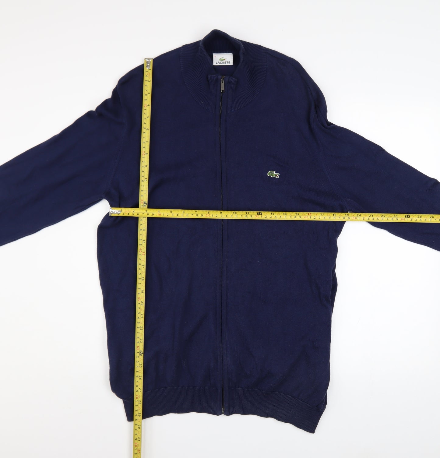 Lacoste Men's Blue Full Zip Basic Jacket Size XL Cotton Blend