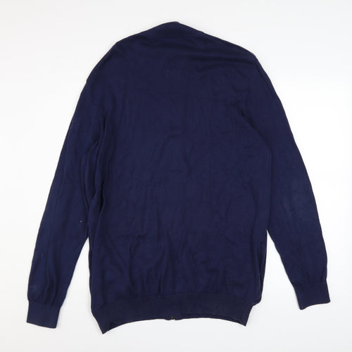 Lacoste Men's Blue Full Zip Basic Jacket Size XL Cotton Blend