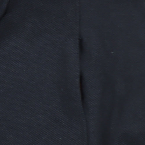 Brave Soul Men's Black Long Sleeve Cotton Polo Shirt Size L