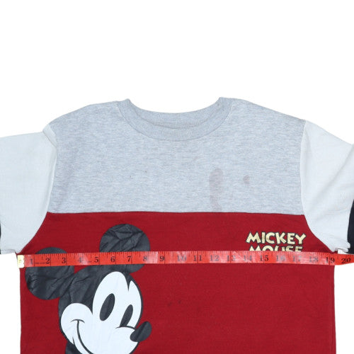 Disney Boys Red Mickey Mouse Pullover Sweatshirt 12-13 Years
